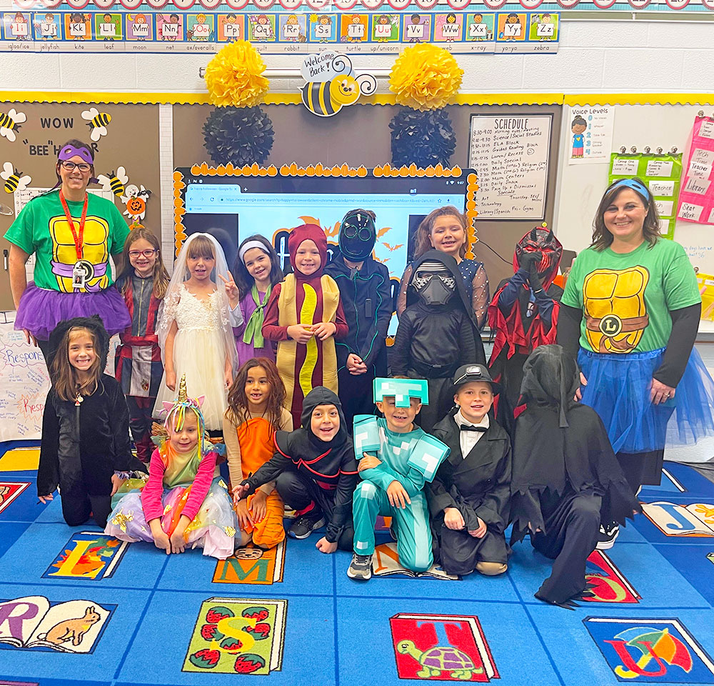 Kindergarten Halloween Group Photo